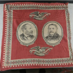 James Garfield Chester Arthur Campaign Handkerchief