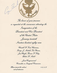 056 George Bush Inauguration Invitation