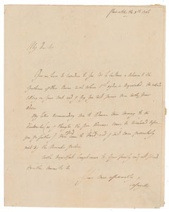 Marquis de Lafayette Autograph