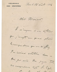 180 Georges Clémenceau Autograph Letter Signed