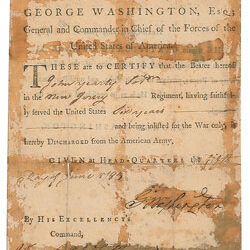 173 George Washington Document Signed