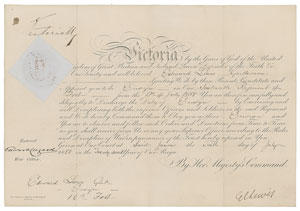 190 Queen Victoria Document Signed