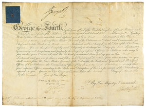 184 King George IV Document Signed