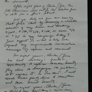 George W Bush Campaign Letter-1