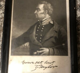 262 Autographed Engraved Lithograph Portrait President General Zachary Taylor